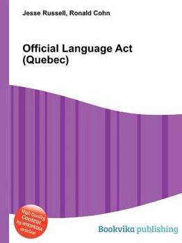 Paperback Official Language ACT (Quebec) Book