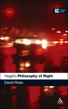 Paperback Hegel's 'Philosophy of Right': A Reader's Guide Book