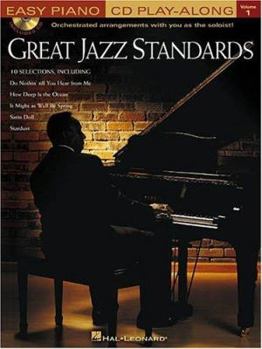 Paperback Great Jazz Standards: Easy Piano CD Play-Along Volume 1 Book