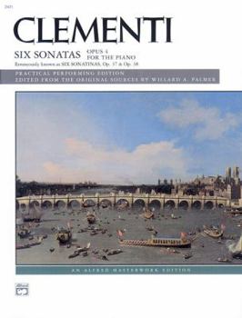 Paperback Clementi -- Six Sonatas, Op. 4 (Op. 37, 38) (Alfred Masterwork Edition) Book