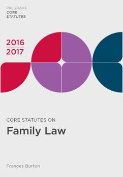 Paperback Core Statutes on Family Law 2016-17 Book