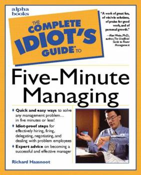 Paperback Complete Idiot's Guide to Five Minute Managing Book