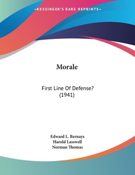 Paperback Morale: First Line Of Defense? (1941) Book