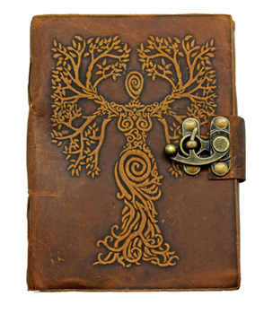 Misc. Soft Leather Goddess Tree of Life Journal Book