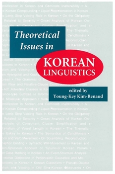 Paperback Theoretical Issues in Korean Linguistics Book