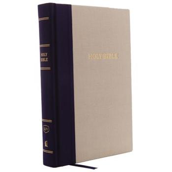 Hardcover KJV, Reference Bible, Giant Print, Cloth Over Board, Blue/Tan, Red Letter Edition [Large Print] Book