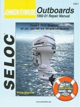 Paperback Johnson/Evinrude Outboards 1992-01 Repair Manual: All V-Engines, 65-300 HP Book