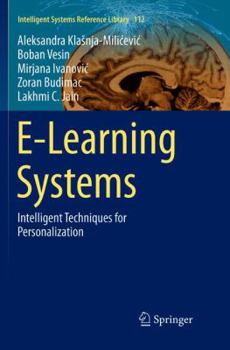 Paperback E-Learning Systems: Intelligent Techniques for Personalization Book