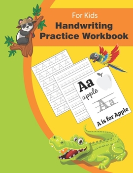 Paperback Handwriting Practice Workbook for Kids: Funny Handwriting Print Workbook and Letter Tracing for Preschoolers, Toddlers and Kindergarten. Handwriting P Book