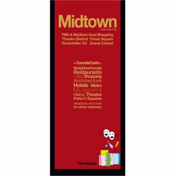 Map Red Maps MIDTOWN & TIMES SQUARE NYC Street Map and Shopping Guide Book