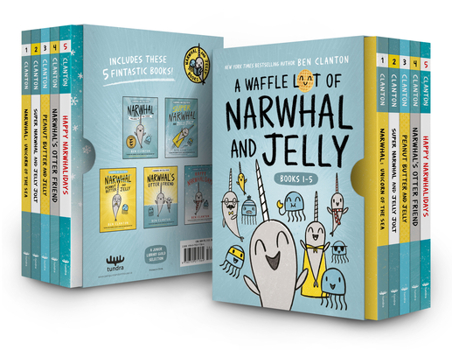 Hardcover A Waffle Lot of Narwhal and Jelly (Hardcover Books 1-5) Book