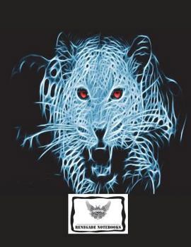 Cornell Note Graph Paper Notebook Cornell Note Taking System 8.5x11" 150 Pages: Fractal Tiger Cover Design