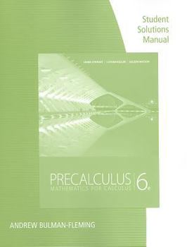 Paperback Student Solutions Manual for Stewart/Redlin/Watson's Precalculus: Mathematics for Calculus, 6th Book
