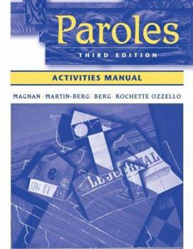 Paperback Paroles, Combined Workbook/Lab Manual/Video Manual Book