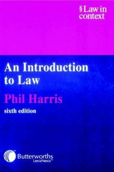 Paperback An Introduction to Law Book