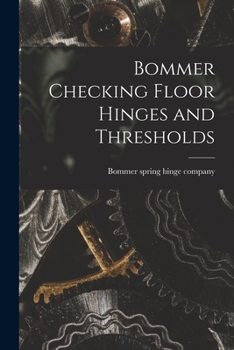 Paperback Bommer Checking Floor Hinges and Thresholds Book