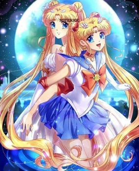 Notebook: Sailor Moon Anime Soft Glossy Cover College Ruled Pages Book 7.5 x 9.25 Inches 110 Pages