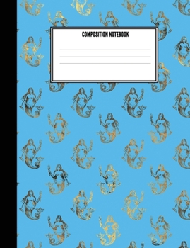 Composition Notebook: 7.44" x 9.69" | 120 WIde Ruled Sheets| Softbound|Goth|Mermaid|Dark|Unique