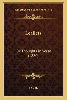 Paperback Leaflets: Or Thoughts In Verse (1880) Book