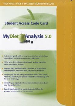 Hardcover Mydietanalysis Student Access Code Card Book