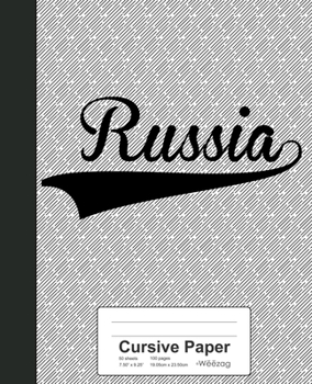 Paperback Cursive Paper: RUSSIA Notebook Book