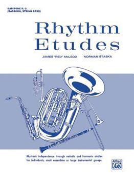 Paperback Rhythm Etudes: Baritone B.C. (Bassoon, String Bass) Book