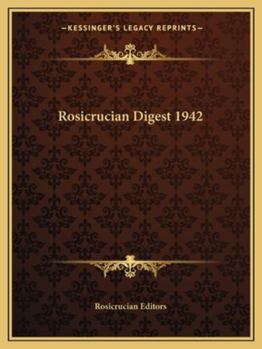 Paperback Rosicrucian Digest 1942 Book