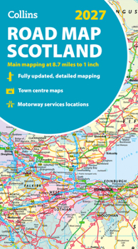 2027 Collins Road Map of Scotland: Folded Road Map (Collins Road Atlas)