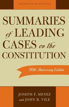 Paperback Summaries of Leading Cases on the Constitution Book
