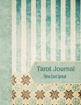 Paperback Tarot Journal Three Card Spread - Sage Stripe Book