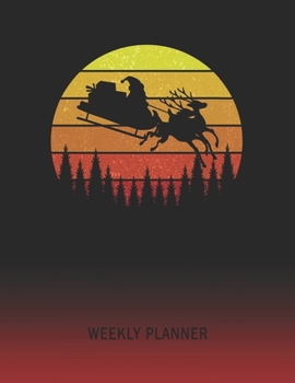 Weekly Planner: Reindeer | 2020 - 2021 | Plan Weeks for 1 Year | Retro Vintage Sunset Cover | January 20 - December 20 | Planning Organizer Writing ... | Plan Days, Set Goals & Get Stuff Done