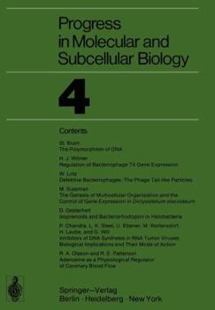 Paperback Progress in Molecular and Subcellular Biology Book