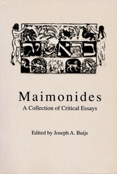 Hardcover Maimonides: A Collection of Critical Essays Book