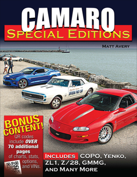 Paperback Camaro Special Editions: Includes Pace Cars, Dealer Specials, Factory Models, Copos, and More Book