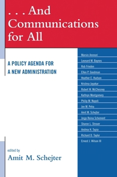 Paperback . . . and Communications for All: A Policy Agenda for a New Administration Book