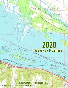 2020 Weekly Planner: East Winona, Minnesota (1972): Vintage Topo Map Cover