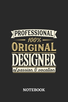 Paperback Professional Original Designer Notebook of Passion and Vocation: 6x9 inches - 110 dotgrid pages - Perfect Office Job Utility - Gift, Present Idea Book