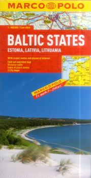 Map Baltic States/Estonia/Latvia/Lithuania Marco Polo Map Book