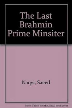 Hardcover The Last Brahmin Prime Minister Book