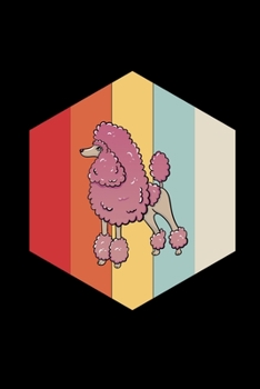 Poodle Retro Hexagon: 6x9 Ruled Notebook, Journal, Daily Diary, Organizer, Planner