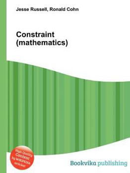 Paperback Constraint (Mathematics) Book