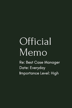 Paperback Best Case Manager Notebook: Notebook Book