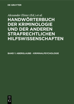 Hardcover Aberglaube - Kriminalpsychologie [German] Book