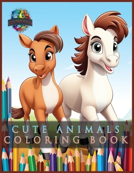 Paperback Cute Animals Coloring Book: For All Ages Book