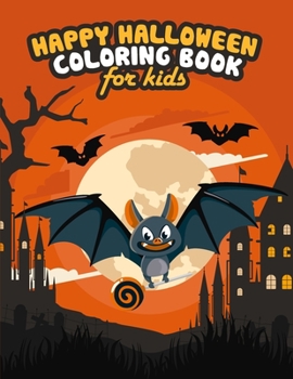 Paperback Happy Halloween coloring book for Kids: Mini Halloween Coloring Books [Large Print] Book