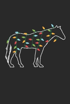 Paperback Horse with Christmas Lights - Christmas Notebook - Horse Diary - Animal Journal - Christmas Gift for Animal Lover: Medium College-Ruled Journey Diary, Book