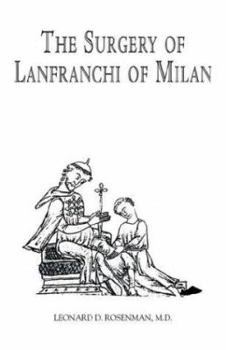 Hardcover The Surgery of Lanfranchi of Milan Book