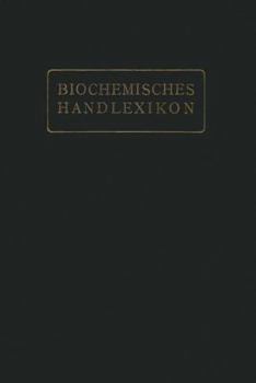 Paperback Biochemisches Handlexikon: XIII. Band (6. Ergänzungsband) [German] Book