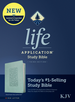 Imitation Leather KJV Life Application Study Bible, Third Edition (Leatherlike, Floral Frame Teal, Red Letter) Book