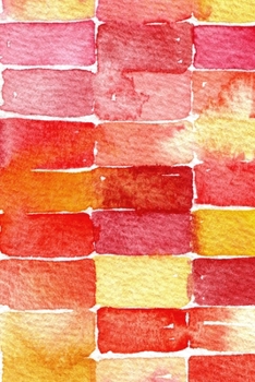 Paperback Weekly Planner: A Week to View Diary and Organiser - Monday Start with Red and Yellow Watercolor Geometric Abstract Cover Art Book
